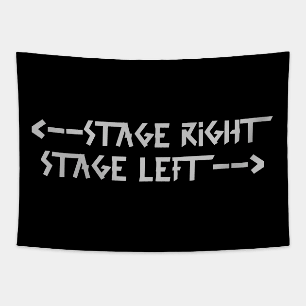 stage right  stage left Gray Tapestry by sapphire seaside studio