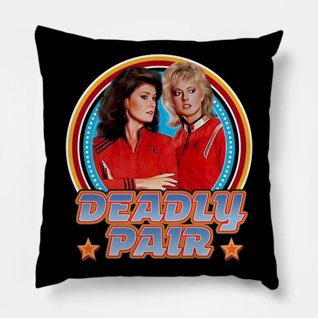 V Deadly Pair Pillow by Trazzo