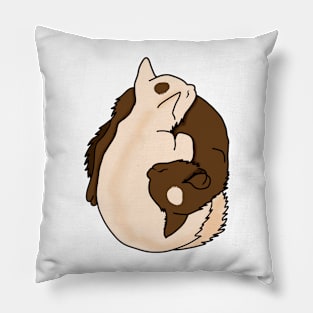 Brown and Cream Kitties Pillow