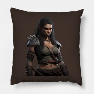 Baldur's Gate 3 Female Fighter Pillow