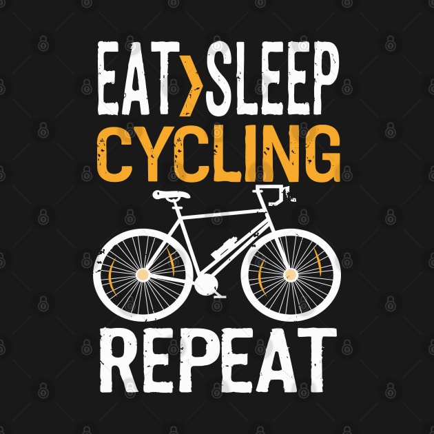 Eat Sleep Cycling Repeat Design by TF Brands