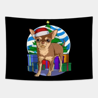 Chihuahua Dog Cute Santa Christmas Gift Tapestry