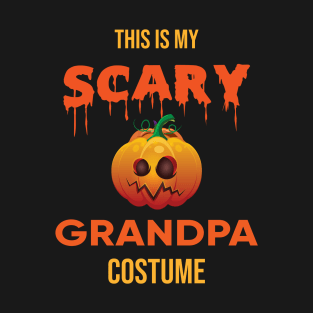 This Is My Scary Orange Pumpkin Halloween GrandPa Custome T-Shirt