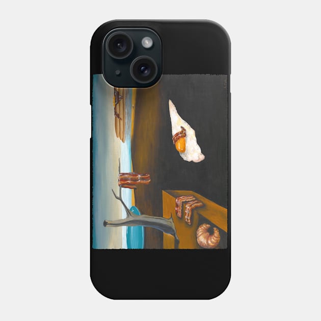 The Persistence of Breakfast Phone Case by Pinkazoid