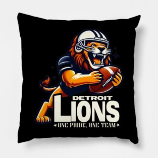 detroit lions, One Pride, One Team Pillow