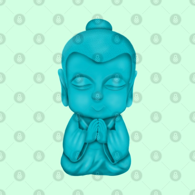 Blue Buddha statue by Manxcraft