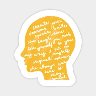 Head profile with positive attitude Magnet