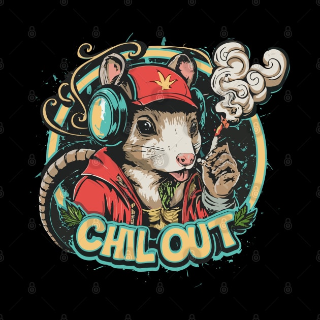 Chill Out: Hip Hop Rat Art Piece by diegotorres