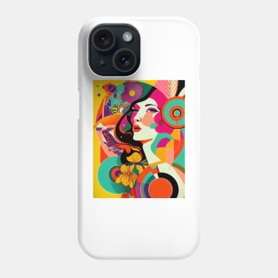 Abstract pop art style woman portrait Phone Case