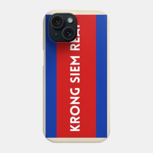 Krong Siem Reap City in Cambodian Flag Colors Phone Case