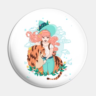 The witch and her pet tiger Pin