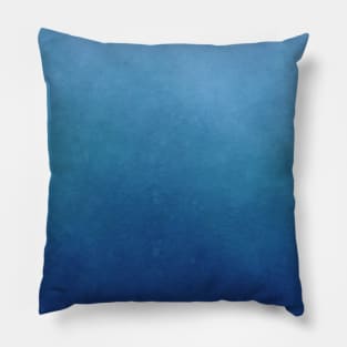 Ocean Indigo Deep Blue Organic Ombre Painting Boho Pillow