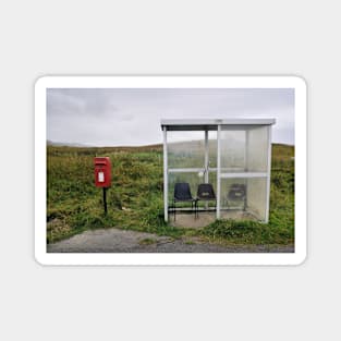 Postbox and bus stop near Kilmuir, Isle of Skye Magnet