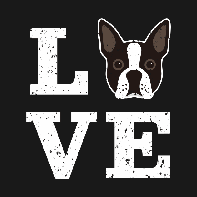 Boston Terrier Dog Love by Psitta