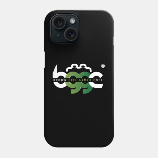 Brown Girl Gamer Code Horizontal Logo - Dark Mode Phone Case