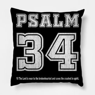 Psalm 34 Bible Verse for Depression Pillow