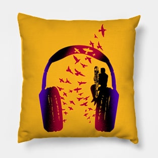 Headphone Music Contrabassoon Pillow