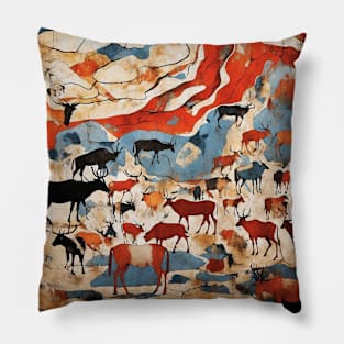 Lascaux Cave France Vintage Poster Tourism Pillow