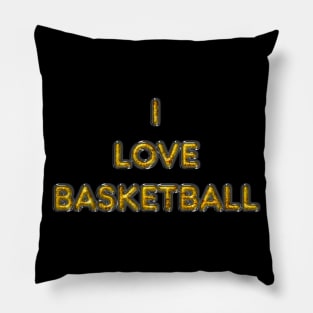 I Love Basketball - Yellow Pillow