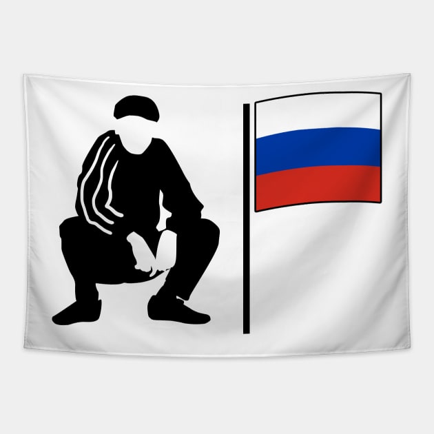 Russian slav squat Tapestry by Slavstuff