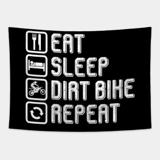 Motocross Bike Motorcycle eat sleep dirt bike repeat Tapestry