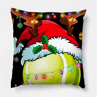 Reindeer Santa Hat Tennis Christmas Lights Xmas Pillow