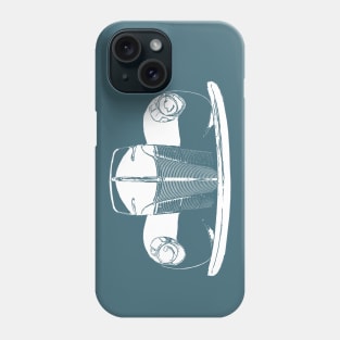 1940 Ford Deluxe - stylized white on dark background Phone Case