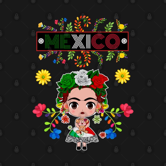 Frida kahlo Mexico art Flowers Mexican art by soccer t-shirts