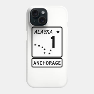 Alaska Highway Route 1 One Anchorage AK Phone Case