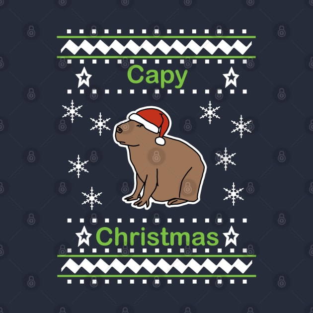 Capybara says Capy Christmas by ellenhenryart