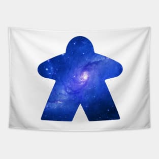 Sky Blue Space Galaxy Meeple | Board Game Fan Tapestry