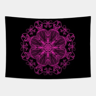 mandala pink dress Tapestry