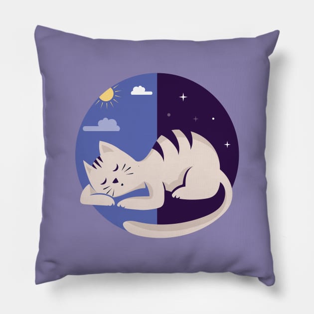 Anytime is a good time for a nap Pillow by ArtAndPixels