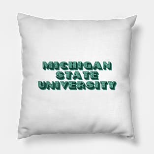 MICHSTATE glitter lettering Pillow