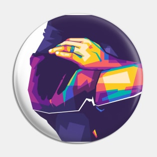 man's hand wpap pop art Pin