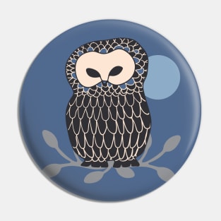 OWL IN THE MOONLIGHT Mysterious Moon Night Forest Bird - UnBlink Studio by Jackie Tahara Pin