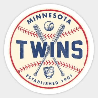 MLB Reimagined - Minnesota Twins Sticker for Sale by VintageTeesNow