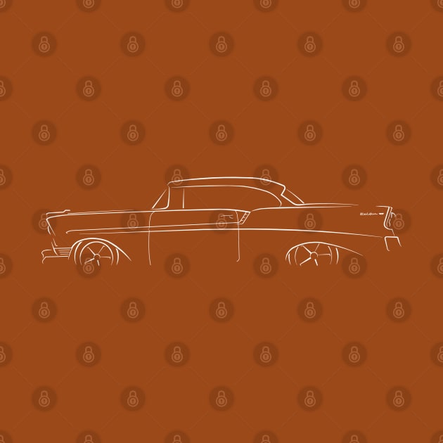 1956 Chevy Bel Air - profile Stencil, white by mal_photography