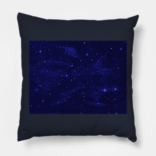 Simple Blue Galaxy Pillow