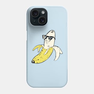 funny banana wearing sun glasses Phone Case