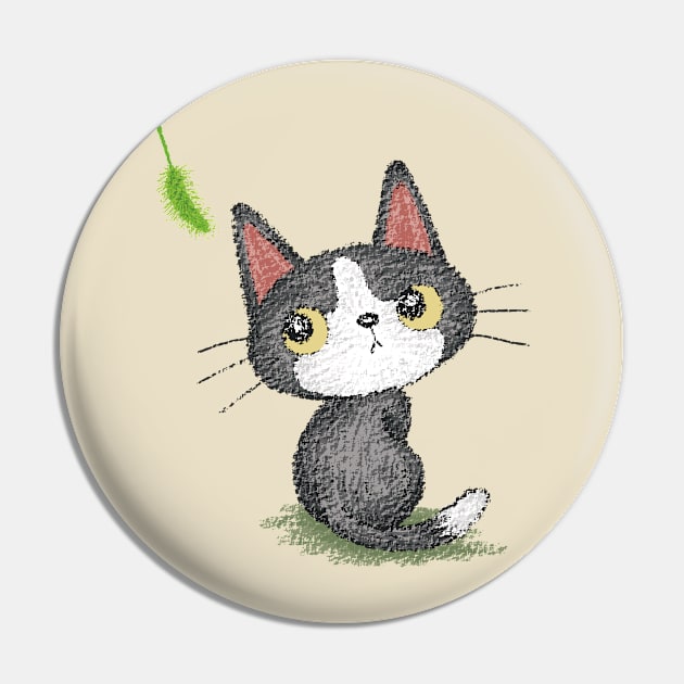 Black kitten and cat toy Pin by sanogawa