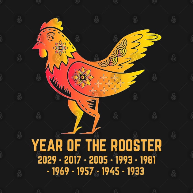 Year of The Rooster Chinese Zodiac Sign by Xiaoxiao Art