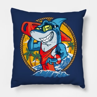 Shark Lifeguard Beach Lake Ocean Pool Party Pillow