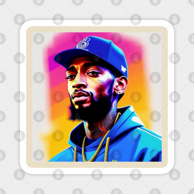 Nipsey Graphic Magnet by musicgeniusart