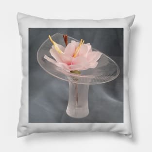 Vase and a silk flower Pillow
