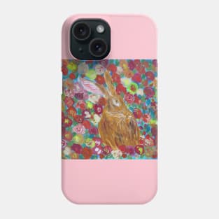 Hare among Roses Phone Case