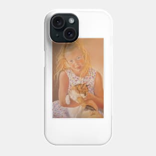 Niña con Gato - Girl with Cat Phone Case