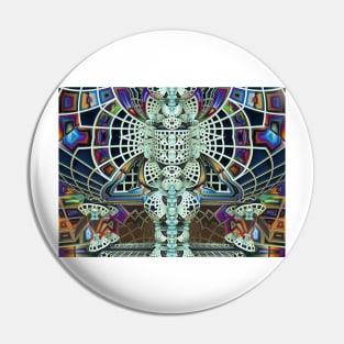 Wheel of Color Bursts Pin