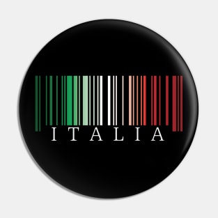 Italia flag colors barcode Pin