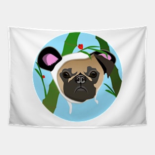 Pandamonium Pug Tapestry